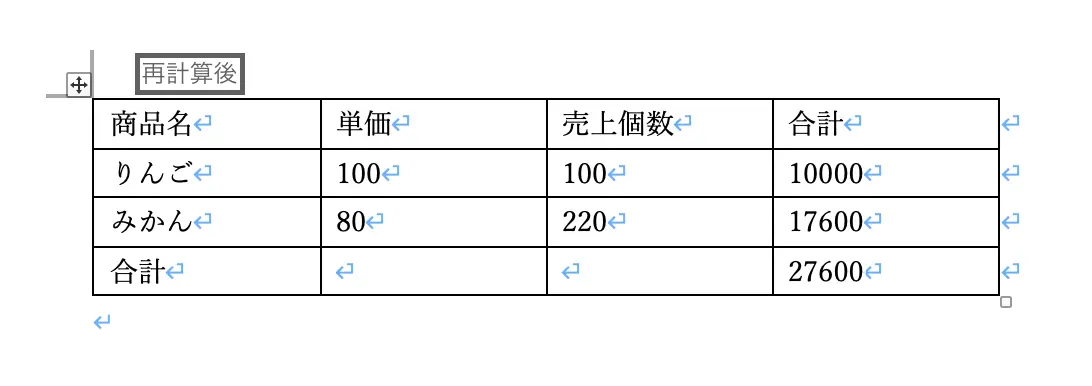 再計算後